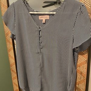 Philosophy Navy & White stripped shirt sleeve blouse